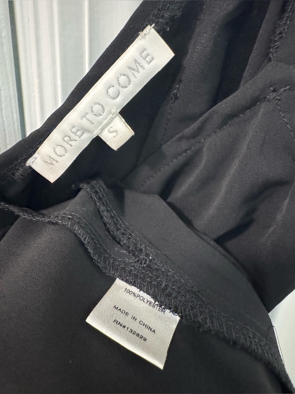 Revolve More to come Natasha dress ruffles asymmetrical midi dress size S black - Picture 5 of 7
